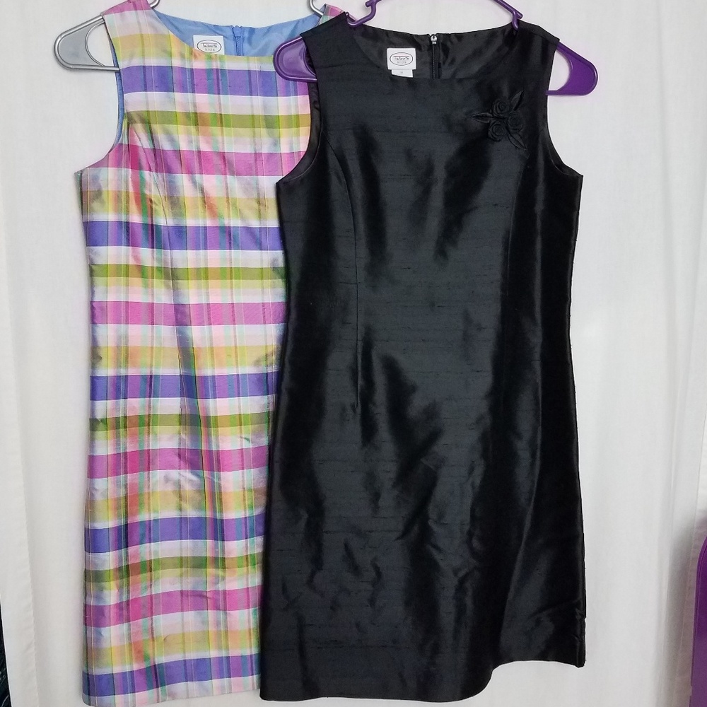2 100% silk girls dresses.